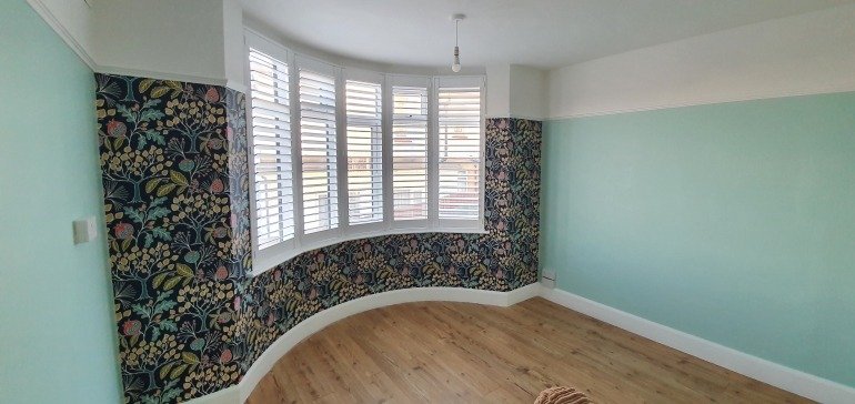 Retro playroom wallpaper